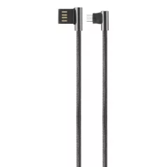   Astrum UM350 1,2M kétoldalas USB - kétoldalas micro USB strapabíró high speed 90˚-os adatkábel fekete