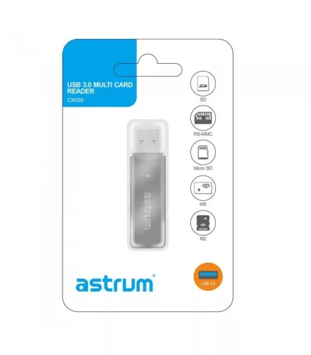 Astrum CR030 USB 3.0 (5gbps) kártyaolvasó MicroSD/SD/MMC/RS-MMC/Mini SD