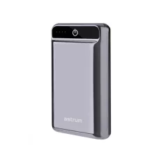   Astrum PB240 QuickCharge 3.0 külső akkumulátor 10000mAh USB, Type-C, 2X smart IC, 2A input, 3A output, LI-polymer cellákkal fekete 18W