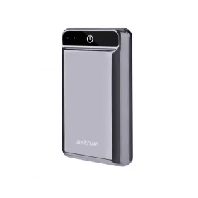   Astrum PB240 QuickCharge 3.0 külső akkumulátor 10000mAh USB, Type-C, 2X smart IC, 2A input, 3A output, LI-polymer cellákkal fekete 18W