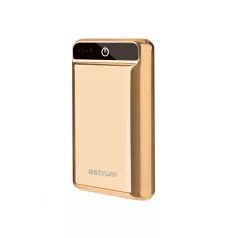   Astrum PB240 QuickCharge 3.0 külső akkumulátor 10000mAh USB, Type-C, 2X smart IC, 2A input, 3A output, LI-polymer cellákkal arany 18W