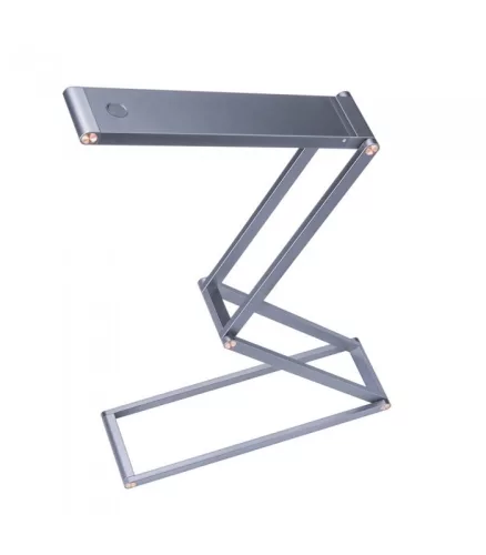Astrum NL060 ezüst prémium asztali állítható, összecsukható aluminíum szemkímélő LED lámpa 3 különböző fényerővel