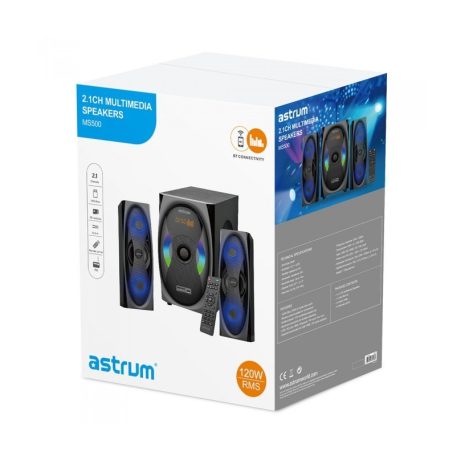 Astrum MS500 2.1 multimédia hangfal szett távirányítóval Bluetooth/FM/USB/kártyaolvasó/equalizer 120W