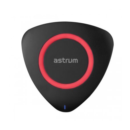 Astrum CW200 univerzális ultra slim vezeték nélküli QI 2.0 töltő 5W 1,5A fekete-piros