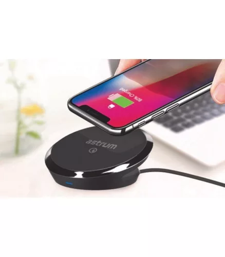 Astrum CW300 univerzális QuickCharge vezeték nélküli QI 3.0 gyorstöltő 5V/2A, 9V/1,8A, 12V/1,5A fekete 18W