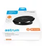 Astrum CW300 univerzális QuickCharge vezeték nélküli QI 3.0 gyorstöltő 5V/2A, 9V/1,8A, 12V/1,5A fekete 18W
