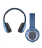 Astrum HT300 sztereó kék bluetooth 4.2 összecsukható fejhallgató beepitett mikrofonnal, bőr fülpárnákkal