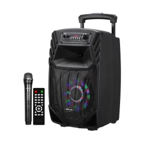   Astrum TM085 "Trolley" hordozható bluetooth hangszóró 8.0", 40W, FM, USB, MicroSD, színes LED világítás, távirányító, mikrofon