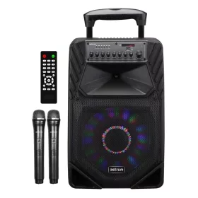   Astrum TM155 "Trolley" hordozható bluetooth hangszóró 15.0", 80W, FM, USB, MicroSD, színes LED világítás, távirányító, 2X mikrofon