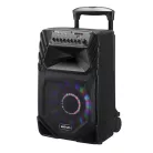Astrum TM155 "Trolley" hordozható bluetooth hangszóró 15.0", 80W, FM, USB, MicroSD, színes LED világítás, távirányító, 2X mikrofon