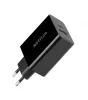 Astrum CH450 fekete hálózati töltőfej 1X USB-C 24W, 1X USB QC 3.0 (Quick Charge) 18W