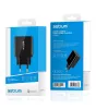 Astrum CH450 fekete hálózati töltőfej 1X USB-C 24W, 1X USB QC 3.0 (Quick Charge) 18W