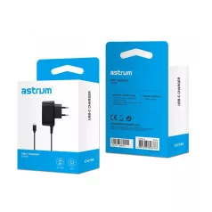  Astrum CH190 2.0A USB-C hálózati töltő 1,5M kábellel, Smart IC, EU fehér 10W