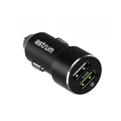   Astrum CC300 prémium fémházas gyorstöltő (Quick Charge 3.0) autós töltő 2X USB, (USB 2.4A 12W + USB QC 3.0 18W)