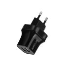 Astrum CH220 fekete prémium hálózati töltő 2.1A 2xUSB, 2x Smart IC 10W