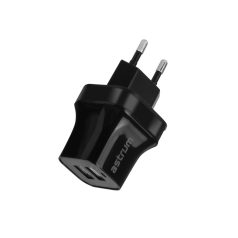   Astrum CH220 fekete prémium hálózati töltő 2.1A 2xUSB, 2x Smart IC 10W