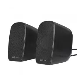   Astrum SU170 fekete 2.0 csatornás 3,5MM multimédia hangszóró USB-s áramellátással, hangerőszabályozóval, prémium hangzással 2 X 3W
