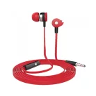 Astrum EB280 univerzális 3,5mm jack piros sztereó headset mikrofonnal, slim kábellel