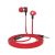 Astrum EB280 univerzális 3,5mm jack piros sztereó headset mikrofonnal, slim kábellel