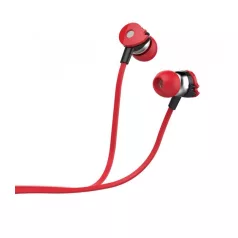   Astrum EB280 univerzális 3,5mm jack piros sztereó headset mikrofonnal, slim kábellel