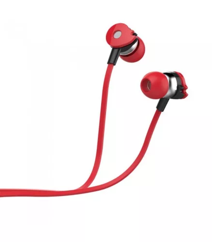Astrum EB280 univerzális 3,5mm jack piros sztereó headset mikrofonnal, slim kábellel
