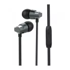 Astrum EB410 univerzális 3,5mm szürke fémházas sztereó headset zajszűrős mikrofonnal, prémium hangzással, slim kábellel