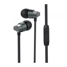   Astrum EB410 univerzális 3,5mm szürke fémházas sztereó headset zajszűrős mikrofonnal, prémium hangzással, slim kábellel