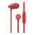 Astrum EB410 univerzális 3,5mm piros fémházas sztereó headset zajszűrős mikrofonnal, prémium hangzással, slim kábellel