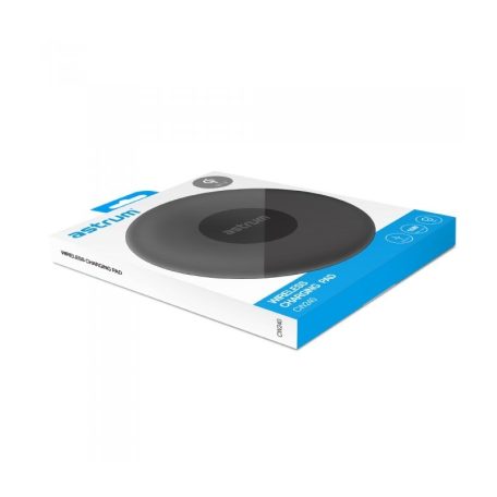 Astrum CW240 univerzális ultra slim vezeték nélküli QI 1.2 töltő 5V/2A, 9V/1,8A fekete 10W