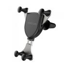 Astrum CW260 univerzális gravity autós tartó vezeték nélküli töltéssel szellőzőre, QI V1.2, 5V-1A / 9V-1.1A 10W