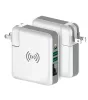 Astrum CW400 Prémium all in one utazó vezeték nélküli (5W) / hálózati töltő és power bank (6700mAh) 4 féle dugvillával 12W