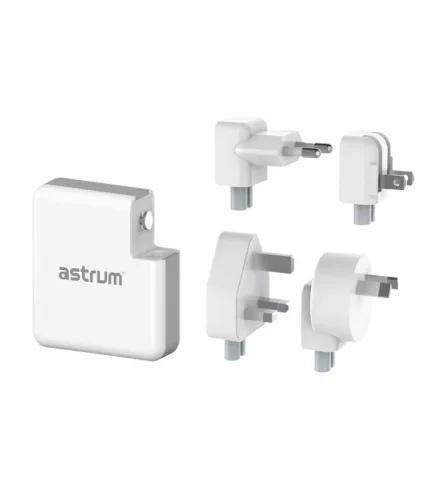 Astrum CW400 Prémium all in one utazó vezeték nélküli (5W) / hálózati töltő és power bank (6700mAh) 4 féle dugvillával 12W