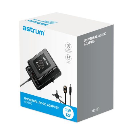 Astrum AD100 uiverzális töltő, átalakító adapter (AC-DC) állítható feszültséggel
