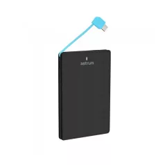   Astrum PB410 fekete ultravékony Power Bank 4000mAh 1USB 1A 5W