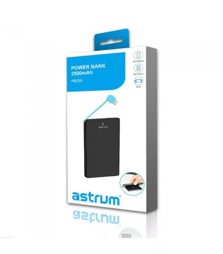 Astrum PB410 fekete ultravékony power bank 4000mAh 1USB 1A 5W