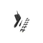 Astrum CU200 univerzális autós 12/24V laptop töltő 65W, 11 féle töltőfejjel, 15V/5A, 16V/4.4A, 18V/3.9A, 19V/3.68A, 20V/3.5A