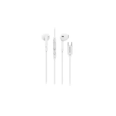   Astrum EB500 type-C sztereó headset mikrofonnal, hangerőszabályozóval, fehér
