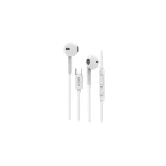   Astrum EB500 type-C sztereó headset mikrofonnal, hangerőszabályozóval, fehér