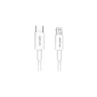 Astrum AC312 fehér Lightning (8Pin) - Type-C gyorstöltő adatkábel 20W 3A, MFI engedéllyel, 1M