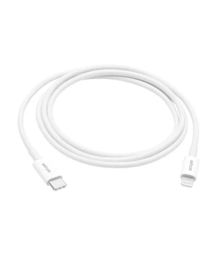 Astrum AC312 fehér Lightning (8Pin) - Type-C gyorstöltő adatkábel 20W 3A, MFI engedéllyel, 1M