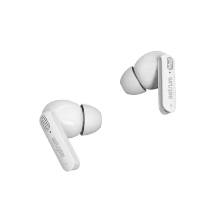 Astrum ET320 BT V5.1 sztereo TWS headset dual mikrofonnal, USB-C töltőtokkal, fehér