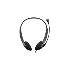   Astrum HS115 Call center vezetékes 3,5mm jack fejhallgató állítható mikrofonnal, fekete