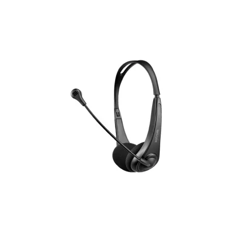 Astrum HS115 Call center vezetékes 3,5mm jack fejhallgató állítható mikrofonnal, fekete