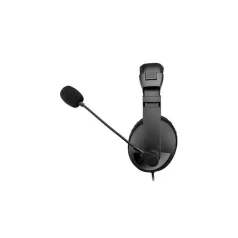   Astrum HS125 Call center vezetékes 3,5mm jack fejhallgató állítható zajszűrős mikrofonnal, fekete