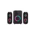 Astrum SM060 2.1 multimédia hangfal szett színes LED világítással, 3,5MM Jack/USB, Bluetooth, 30W