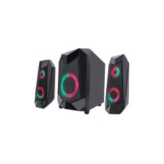   Astrum SM060 2.1 multimédia hangfal szett színes LED világítással, 3,5MM Jack/USB, Bluetooth, 30W