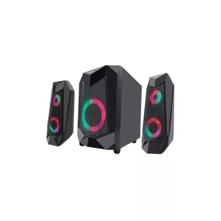 Astrum SM060 2.1 multimédia hangfal szett színes LED világítással, 3,5MM Jack/USB, Bluetooth, 30W