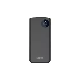   Astrum PB610 10000mAh fekete gyorstöltő PD power bank 18W, 1X QC 3.0 USB-A, 1XUSB-C, li-polymer cellákkal, LCD
