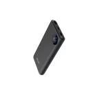 Astrum PB610 10000mAh fekete gyorstöltő PD power bank 18W, 1X QC 3.0 USB-A, 1XUSB-C, li-polymer cellákkal, LCD