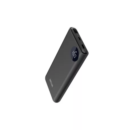 Astrum PB610 10000mAh fekete gyorstöltő PD power bank 18W, 1X QC 3.0 USB-A, 1XUSB-C, li-polymer cellákkal, LCD